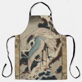 Krane auf einer schneebedeckten Pine Hokusai Schürze (Vorderseite)