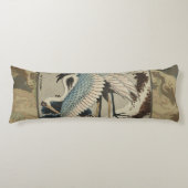 Krane auf einer schneebedeckten Pine Hokusai Seitenschläferkissen (Vorderseite)