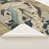 Krane auf einer schneebedeckten Pine Hokusai Sherpadecke (3/4)