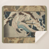 Krane auf einer schneebedeckten Pine Hokusai Sherpadecke (Vorderseite (Horizontal))