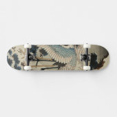 Krane auf einer schneebedeckten Pine Hokusai Skateboard (Horizontal)