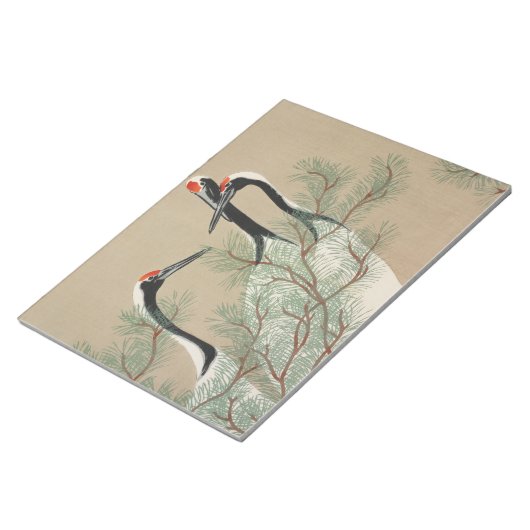 Krane aus japanischem Holzschnitt - Kamisaka Sekka Notizblock (angewinkelt)