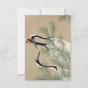 Krane aus Momoyogusa-Blume einer hundert Genera Einladung