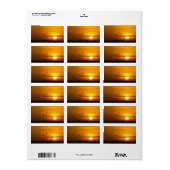 Krane bei Sonnenaufgang Adressaufkleber (Vorne)