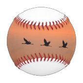 Krane bei Sonnenaufgang Baseball (Rückseite)