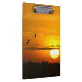 Krane bei Sonnenaufgang Klemmbrett (Rechts)