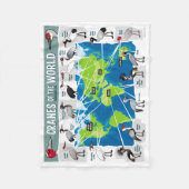 Kräne der Welt Fleecedecke (Vorderseite)