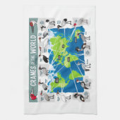 Kräne der Welt Küchentuch (Vertikal)