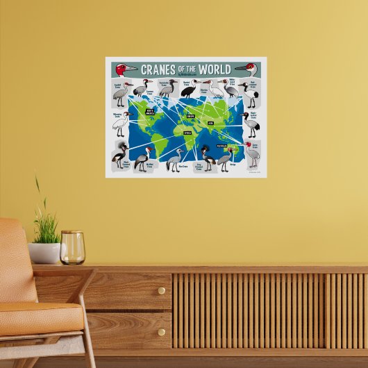 Krane der Welt Poster (Wohnzimmer 2)