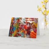 Kräne für Frieden Karte (Gelbe Blume)