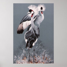 Krane, Gemälde von DiDi Poster