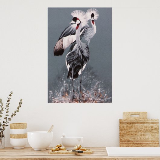 Krane, Gemälde von DiDi Poster (Küche)