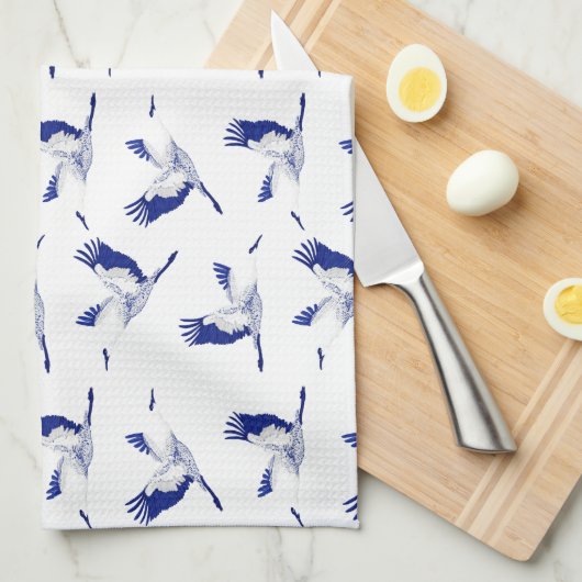 Krane Geschirrtuch (Viertel Falte)