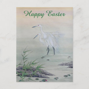 Krane im chinesischen Fluss Feiertagspostkarte