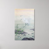 Krane im chinesischen Fluss Leinwanddruck (Vorderseite)