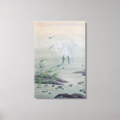 Krane im chinesischen Fluss Leinwanddruck (Vorderseite)