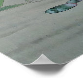 Krane im chinesischen Fluss Poster (Ecke)