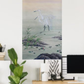 Krane im chinesischen Fluss Poster (Heimbüro)