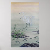 Krane im chinesischen Fluss Poster (Vorne)