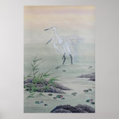 Krane im chinesischen Fluss Poster (Vorne)