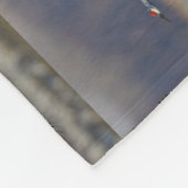 Kräne im Flug Fleecedecke (Ecke)