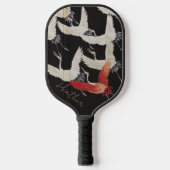 Krane im Flug mit individuelle Name Pickleball Schläger (Vorderseite)