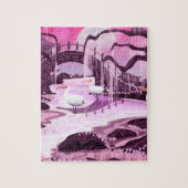 Krane im koreanischen Garten Puzzle (Vertikal)