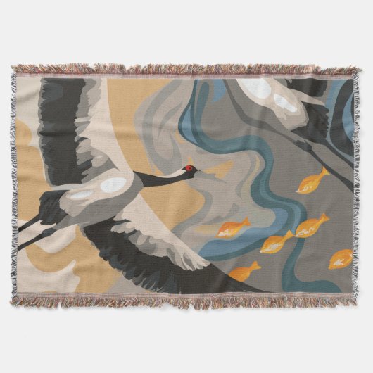 Krane in die Höhe über dem Fluss Decke (Vorderseite)