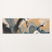 Krane in die Höhe über dem Fluss Yogamatte (Rückseite (Horizontal))