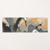 Krane in die Höhe über dem Fluss Yogamatte (Vorderseite (Horizontal))