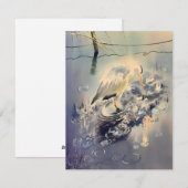 Krane in Regenwasser Feiertagskarte (Vorne/Hinten)