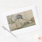 Krane, Kiefern und Bambus Rechteckiger Aufkleber (Umschlag)