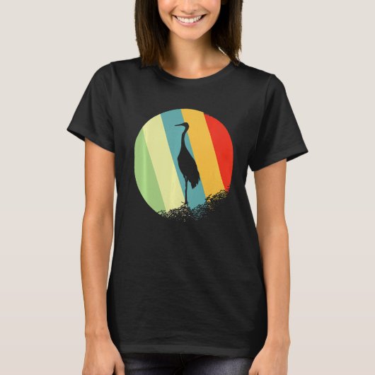 Krane mit Retrofarben T-Shirt (Vorderseite)