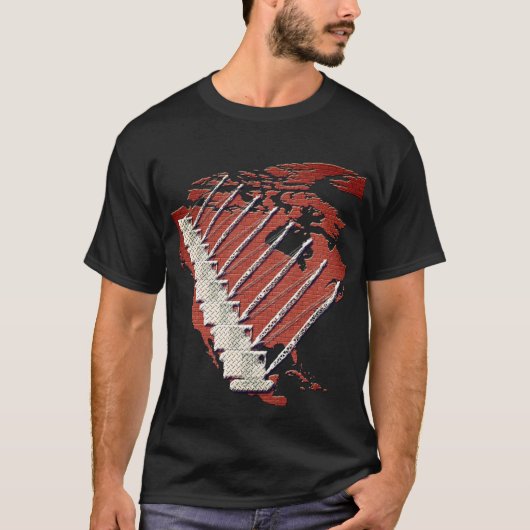 KRANE OPERATOR DIAMOND PLATE CRANE BRICK US MAP T-Shirt (Vorderseite)