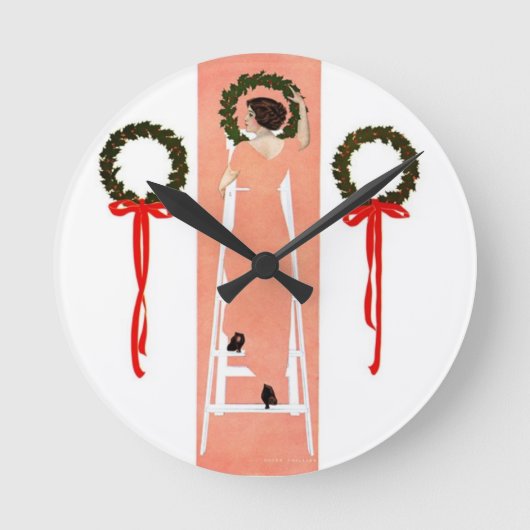 Kräne Runde Wanduhr (Vorderseite)