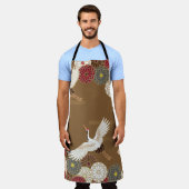 Krane und Chrysanthemen Japanische traditionelle K Schürze (Getragen)