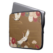 Krane und Chrysanthemen Japanische traditionelle P Laptopschutzhülle (Vorderseite Links)