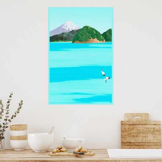Krane und das Meer Poster (Küche)