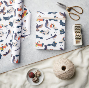 Krane und Magpie Joseon Dynastie Bird Watching Geschenkpapier