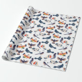 Krane und Magpie Joseon Dynastie Bird Watching Geschenkpapier (Ungerollt)