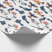Krane und Magpie Joseon Dynastie Bird Watching Geschenkpapier (Ecke)