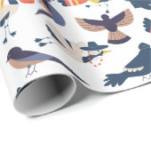 Krane und Magpie Joseon Dynastie Bird Watching Geschenkpapier (Rolleneckpunkt)