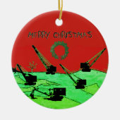 Krane und Schaufeln für den Betriebsingenieur Op Keramik Ornament (Vorne)