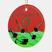 Krane und Schaufeln für den Betriebsingenieur Op Keramik Ornament (Links)