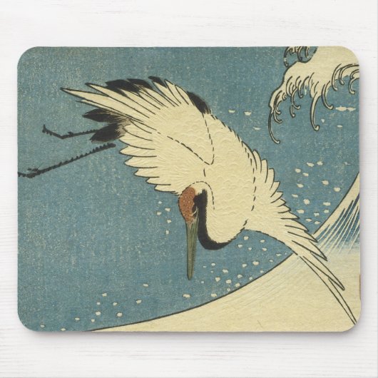 Krane und Wave, Hiroshige Mousepad (Vorne)