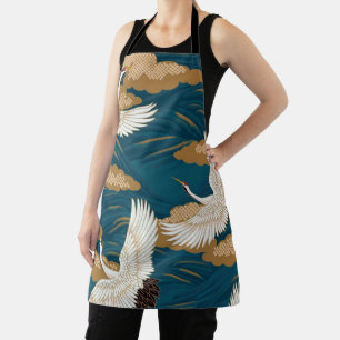 Krane und Wave, japanisches Design Schürze