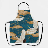 Krane und Wave, japanisches Design Schürze (Vorderseite)