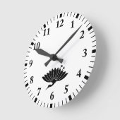 Kranes Chrysanthemum Runde Wanduhr (Winkel)