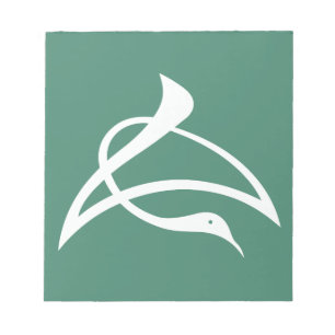 Kranförmige Kanji für Cho Notizblock