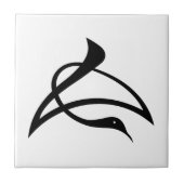 Kranförmige Kanji-Zeichen für Cho Fliese (Vorderseite)